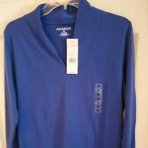 NWT Hannah blue long sleeve top